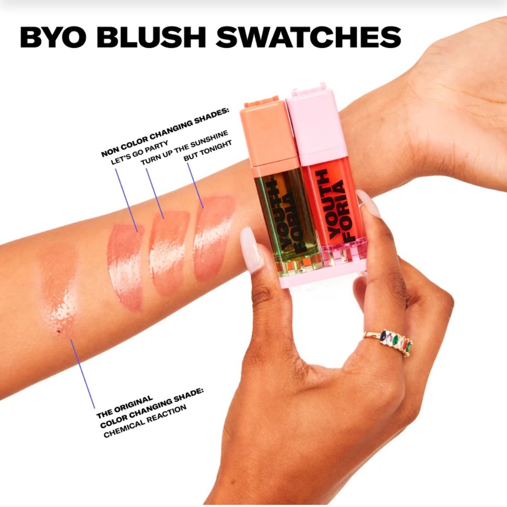 YOUTHFORIA BYO BLUSH Color Changing Blush Oil.$36 Current MSRP. Brand New In Box - Picture 3 of 9